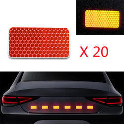 Rectangular Decals Reflective Stickers Safety Warning Tape Self-Adhesive Reflector Kit