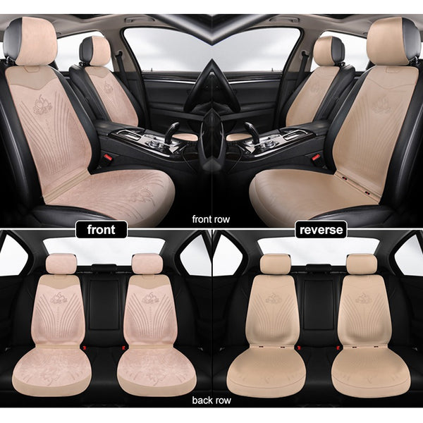 1/2/5 Seat  Car Seat Cushion Leather Suede Cushion Anti-slip Seat Cushion Breathable Four Seasons Cushion Seat Cover