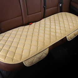 Buy beige-1-rear-row Plush Car Seat Cushion, Non Binding Anti Slip Rubber Bottom, Advanced Comfort Memory Foam, Driver Seat Backrest Cushion, Winter Seat Heating Pad