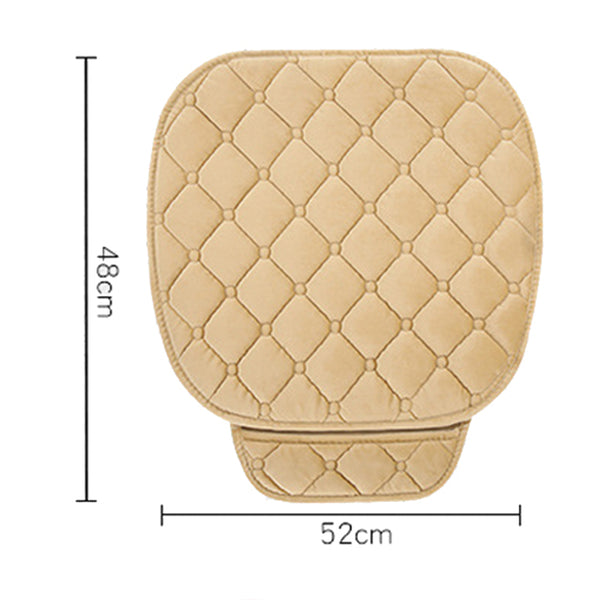 Plush Car Seat Cushion, Non Binding Anti Slip Rubber Bottom, Advanced Comfort Memory Foam, Driver Seat Backrest Cushion, Winter Seat Heating Pad