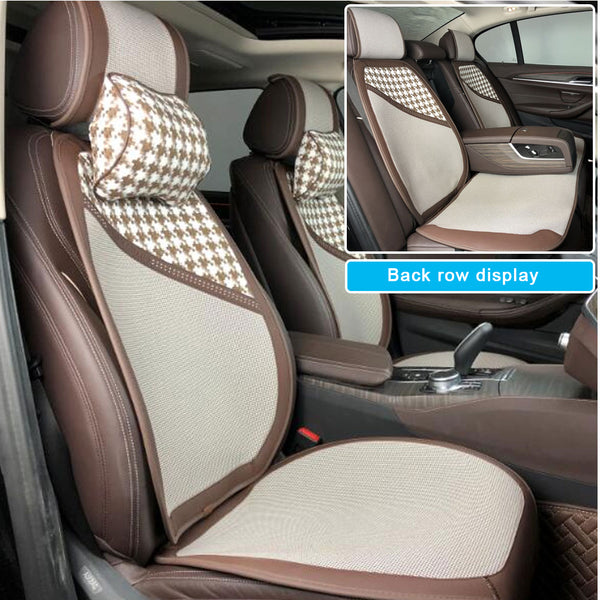 2 Seat Universal Imitation Cowhide Car Seat Covers Auto Front Backrest Seat Cushion Protector Pad Interior Accessories