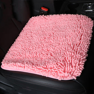 Buy pink Chair Cushion, Five Seat Front And Rear Car Seat Protection Cushion, Decompression Anti-skid Super Soft Square Plush Seat Cover, Fit For Most Cars,SUVs