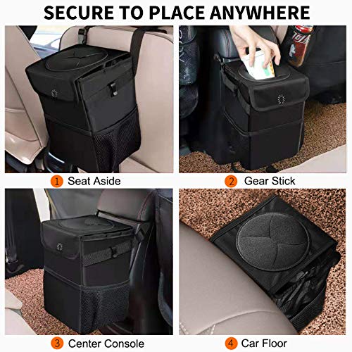 Car Trash Can 100% Leak-Proof Car Organizer Waterproof Car Garbage Can Multipurpose Trash Bin for Car Auto Car