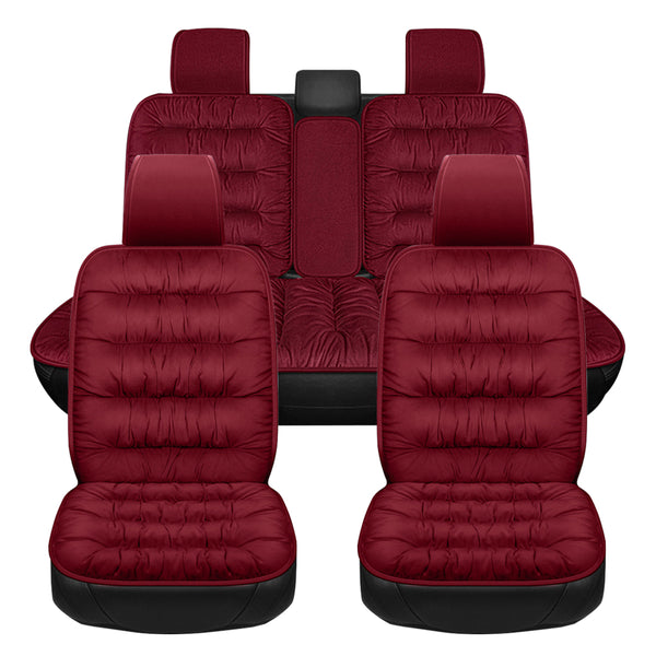 Car Seat Cover, Warm Plush Car Seat Cover Front And Rear Seat Cushion Car Protector, Fit For Most Cars, SUVs In Winter