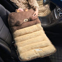 Car Seat Cover Cute Plush Seat Cushion With Strap Protection Cushion Waist Support Backrest Chair Cushion Car Seat Office Chair Warm In Winter