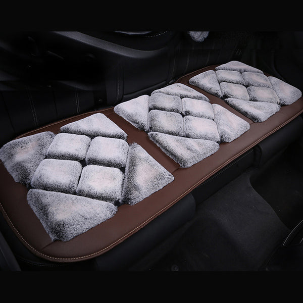 Car Cushion Five Seat Faux Rabbit Plush Car Mats Universal Most cars¡ê?SUVs Car Front And Rear Seat Protectors