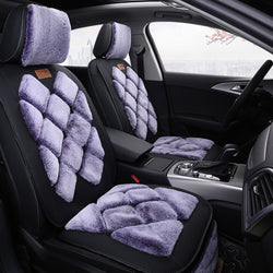 Kaufen black-leather-purple-plush Car Cushion Five Seat Faux Rabbit Plush Car Mats Universal Most cars¡ê?SUVs Car Front And Rear Seat Protectors