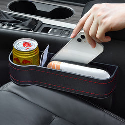 Car Seat Gap Filler Organizer Leather Car Seat Crevice Storage Box