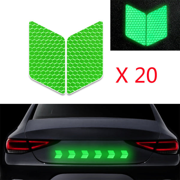 Diamond Shape Decals Reflective Stickers Safety Warning Tape Self-Adhesive Reflector Kit