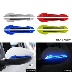 1Pair Car Rearview Mirror Reflective Safety Warning Reflective Sticker