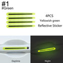 3D Carbon Fiber Car Door Handle Paint Scratch Protector Reflective Strip 4Pcs