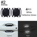 3D Carbon Fiber Car Door Handle Paint Scratch Protector Reflective Strip 4Pcs